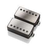 Humbucking gitár pickup szett, szálhúzott fekete króm, long shaft