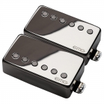 Humbucking gitár pickup szett, fekete króm, long shaft