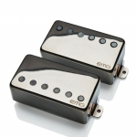 Humbucking gitár pickup szett, fekete króm, long shaft