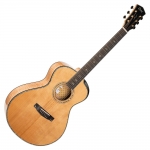 Cort akusztikus gitár elektronikával, félkemény tokkal, All solid, bevel cutaway, natúr - elérhető 2023 szeptembere után