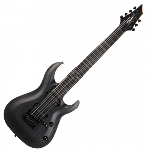 Cort elektromos gitár tokkal, Evertune, héthúros nyílt pórusú fekete