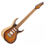 Cort elektromos gitár Fishman elektronikával tokkal, nyílt pórusú vintage burst - elérhető 2024 februárja után