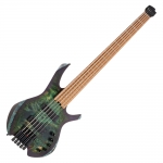 Cort elektromos basszusgitár, 5 húros, Bartolini hangszedők, fej nélküli, csillagpor zöld - elérhető 2024 februárja után
