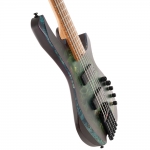 Cort elektromos basszusgitár, 5 húros, Bartolini hangszedők, fej nélküli, csillagpor zöld